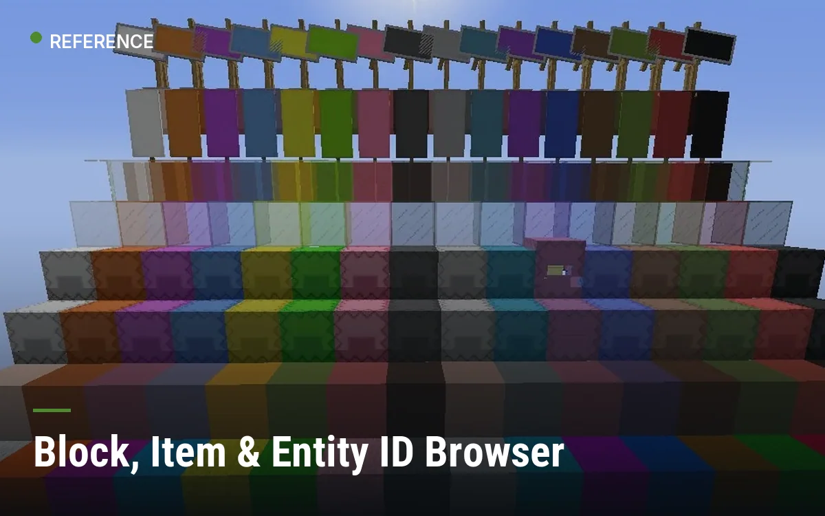 Block, Item & Entity ID Browser