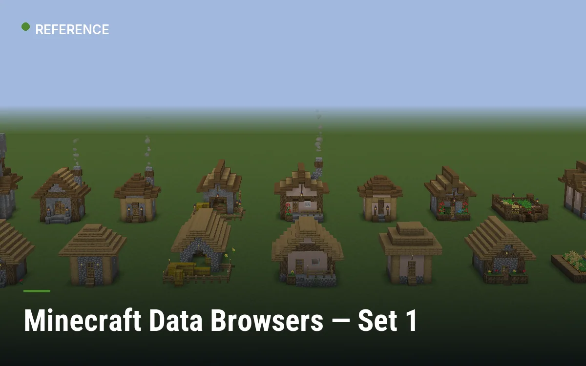 Minecraft Data Browsers — Set 1
